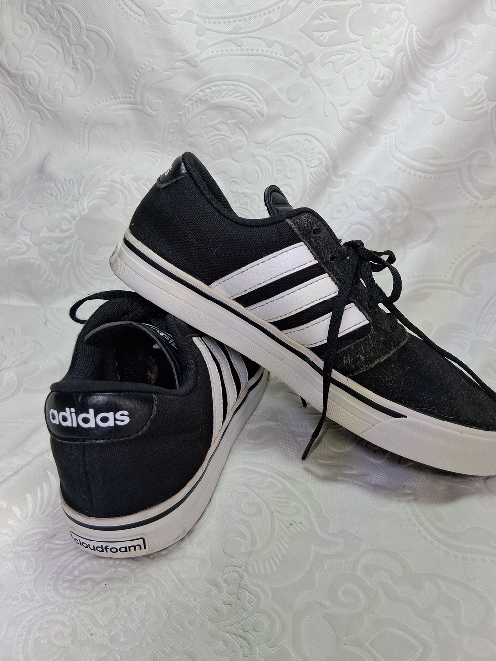 adidas Kids Black and White Low-Top Sneakers - Picture 3 of 8